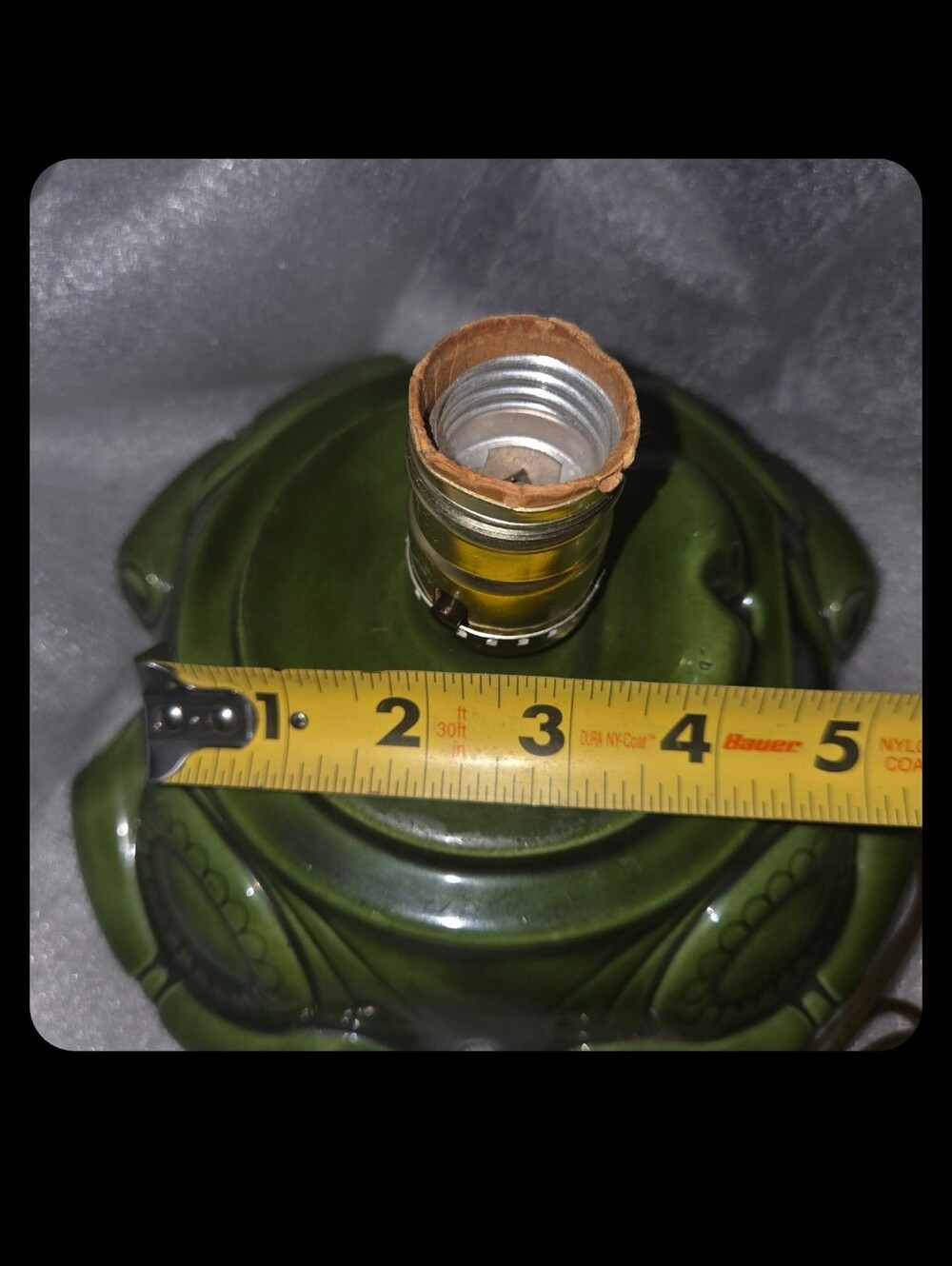 Vintage Ceramic Christmas Tree Base Lighted Atlantic Mold Green WORKS - Picture 9 of 10